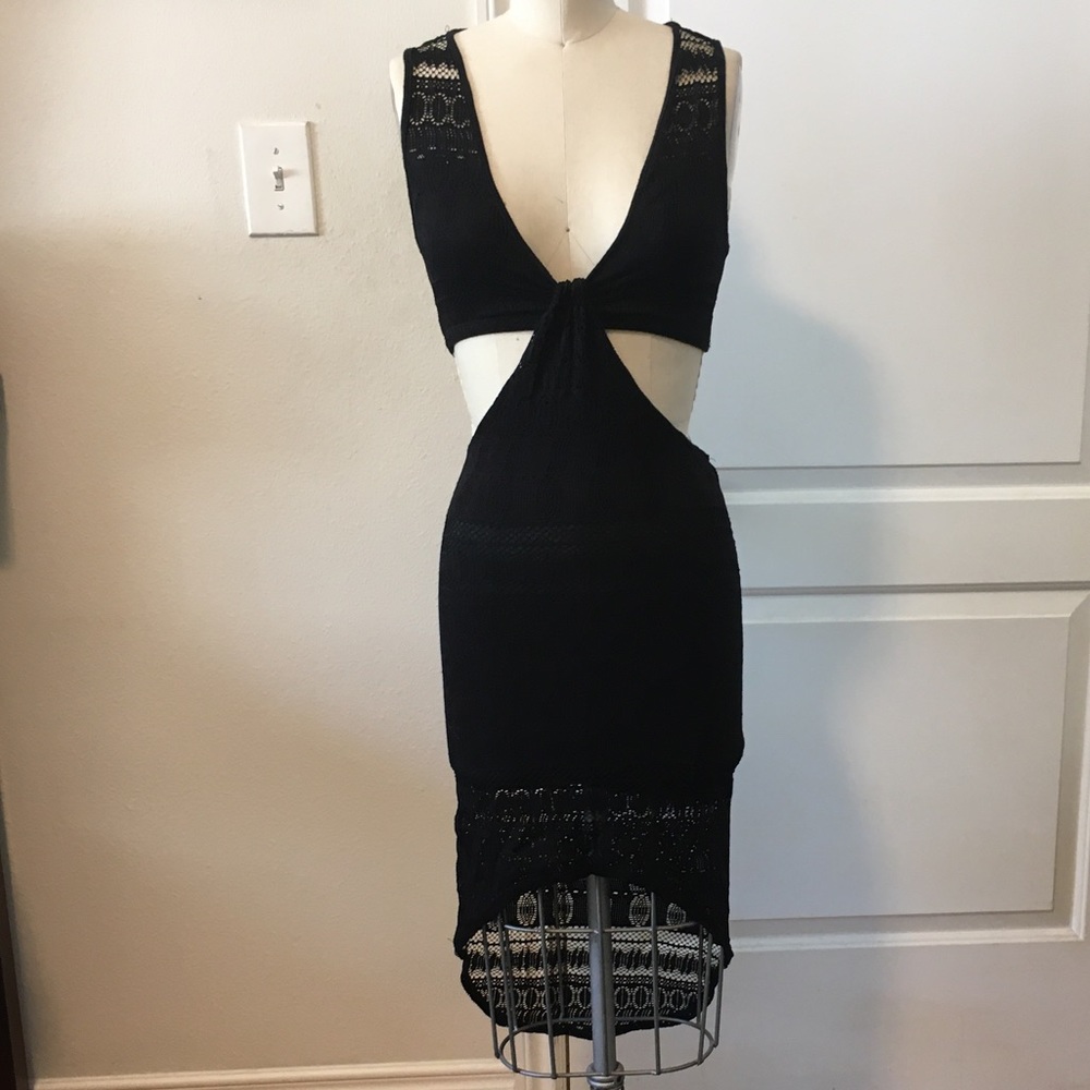 FL&L Stretch Crochet Lace Cut Out Dress XS